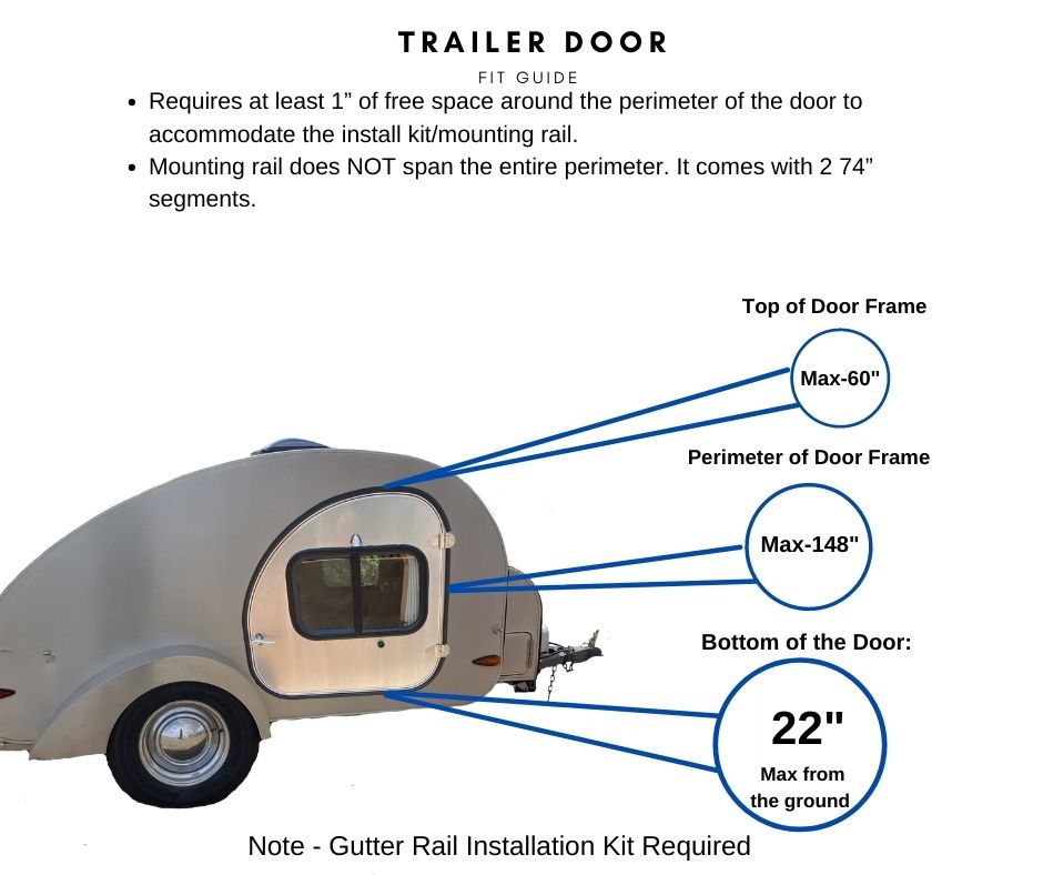 Camp-Inn and similar smaller camper Mounting Kit for Trailer Side Tents (10x10 and 5x7)