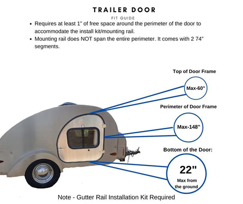 Camp-Inn and similar smaller camper Mounting Kit for Trailer Side Tents (10x10 and 5x7)